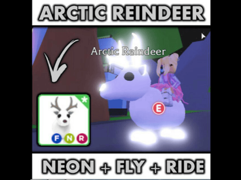 Neon Arctic Reindeer